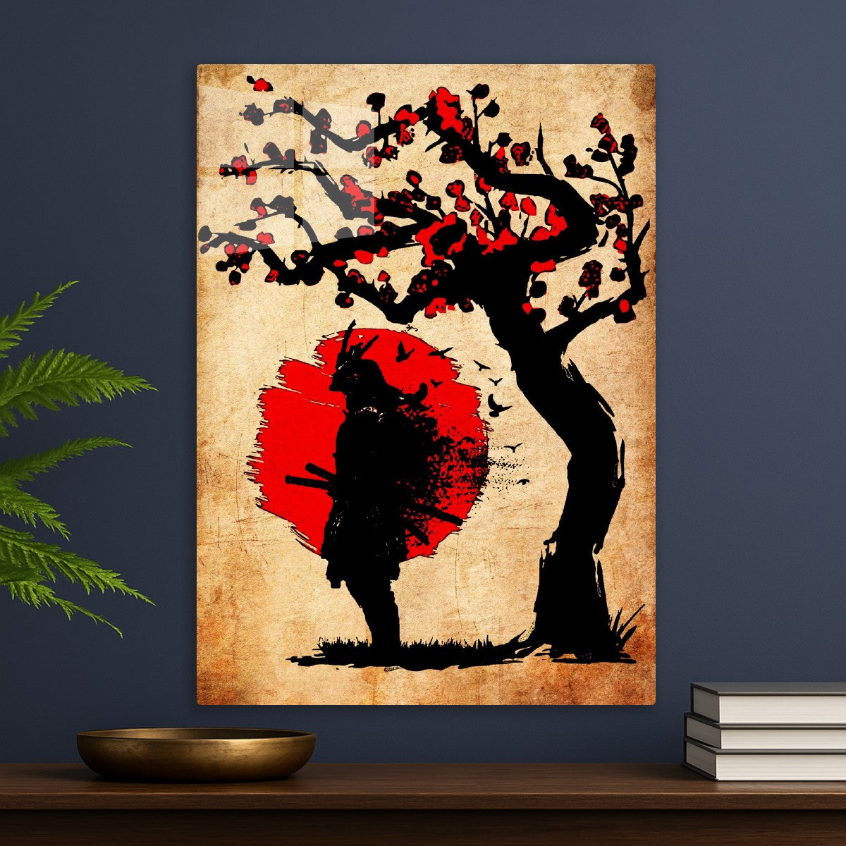 Japanese samurai vintage style