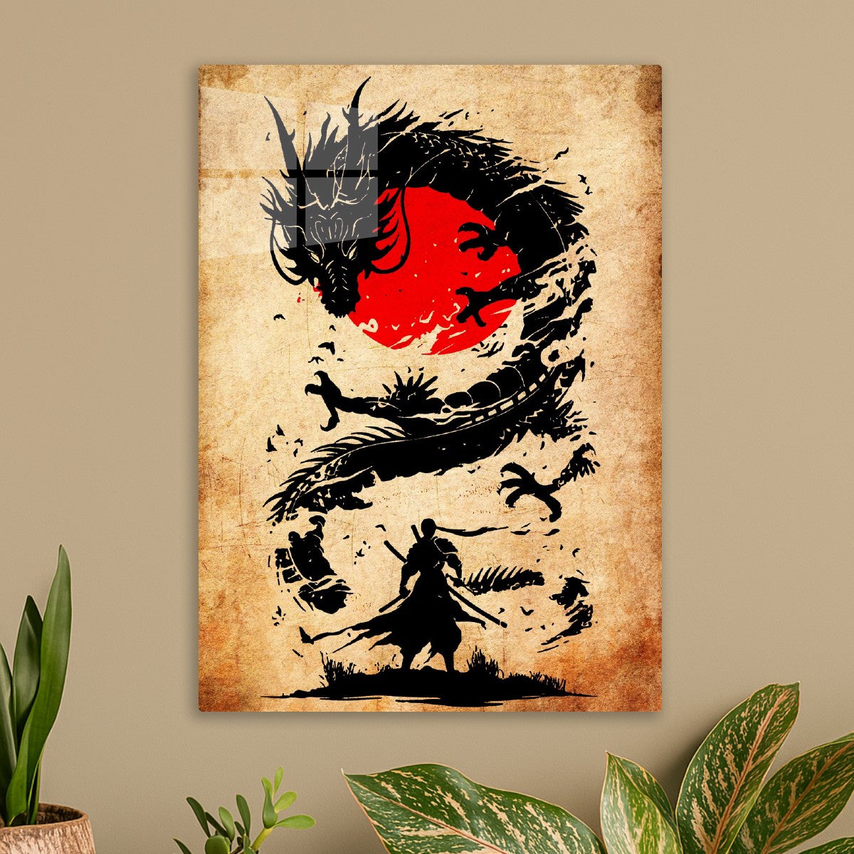 Japanese samurai vintage style