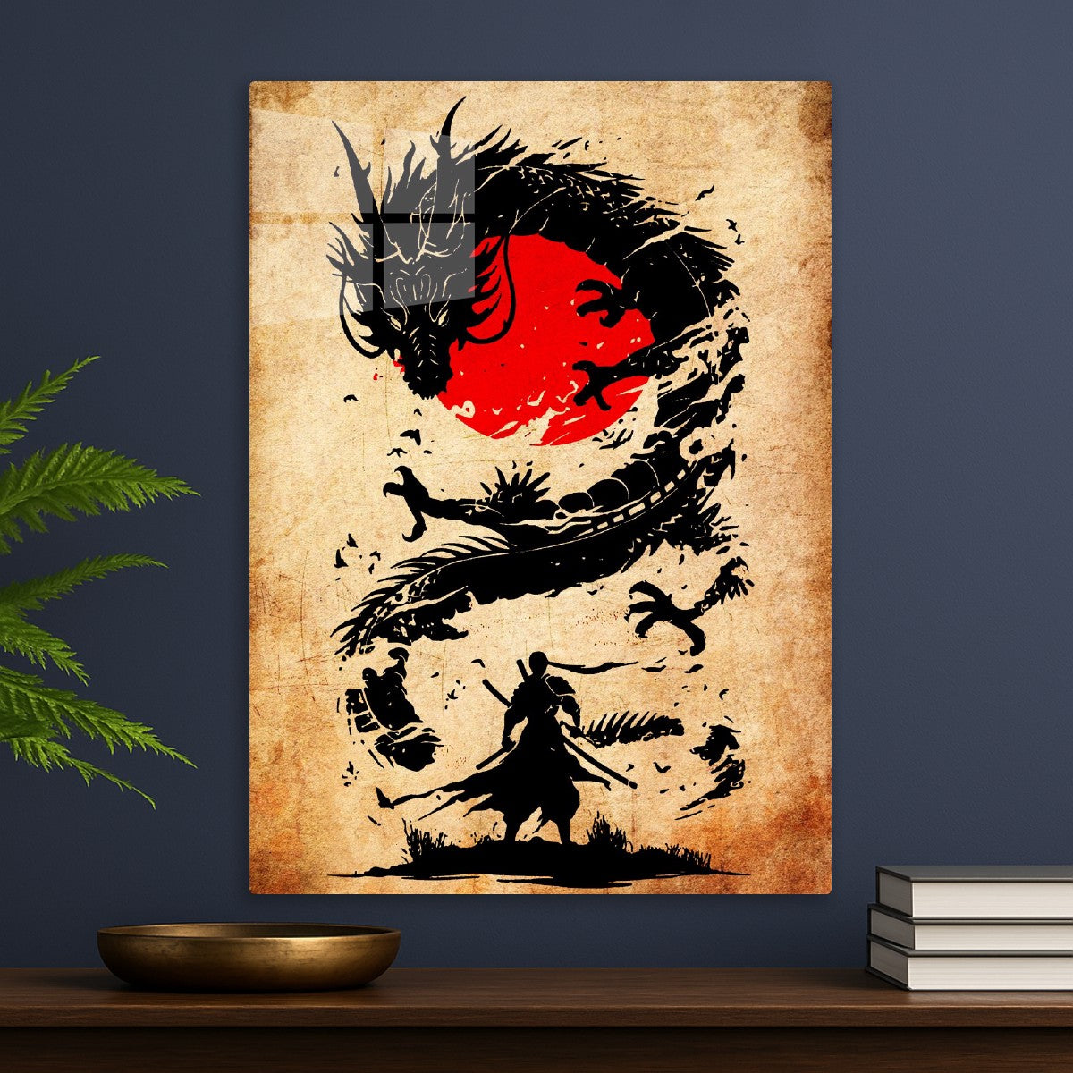 Japanese samurai vintage style