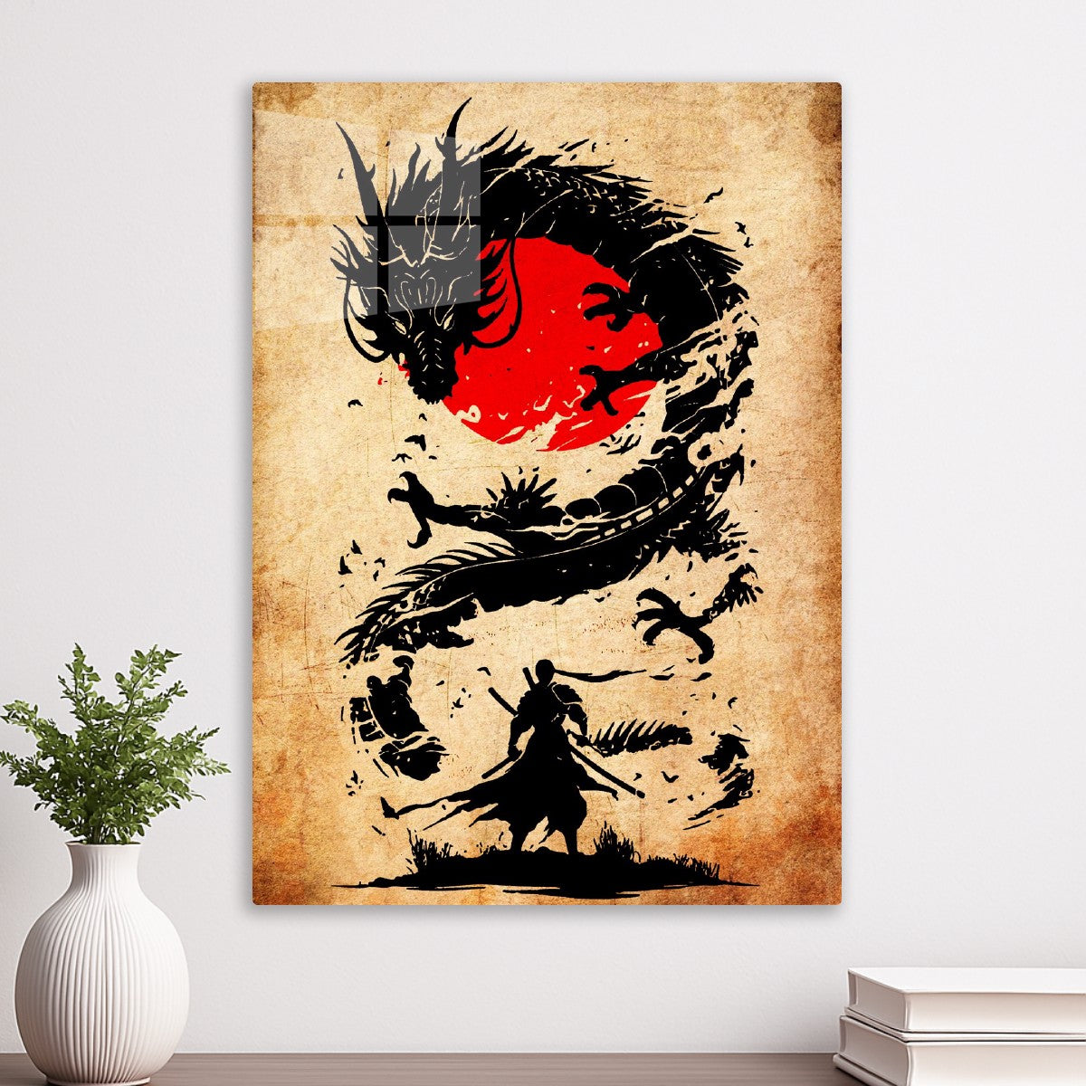 Japanese samurai vintage style