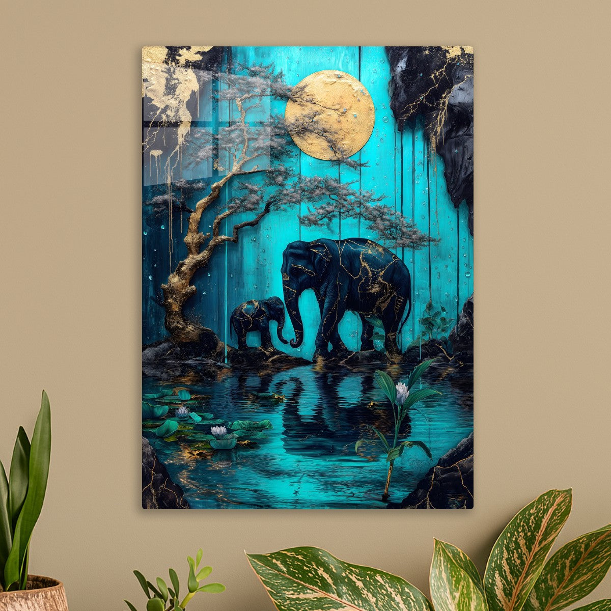 Golden Moonlit Serenity
