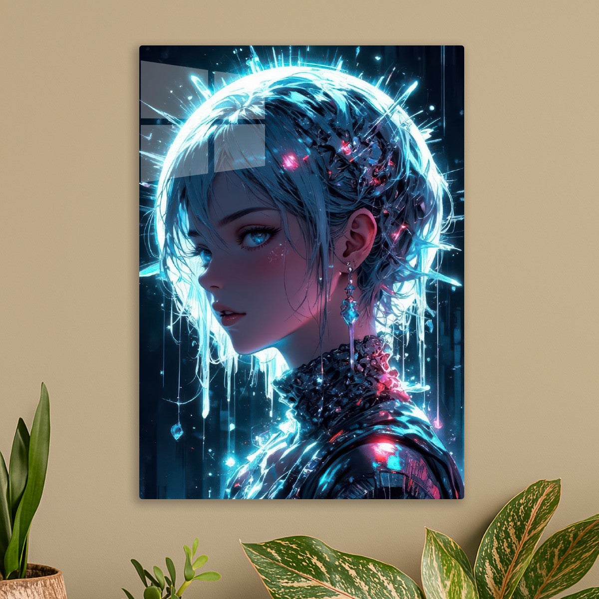 Anime girl neon
