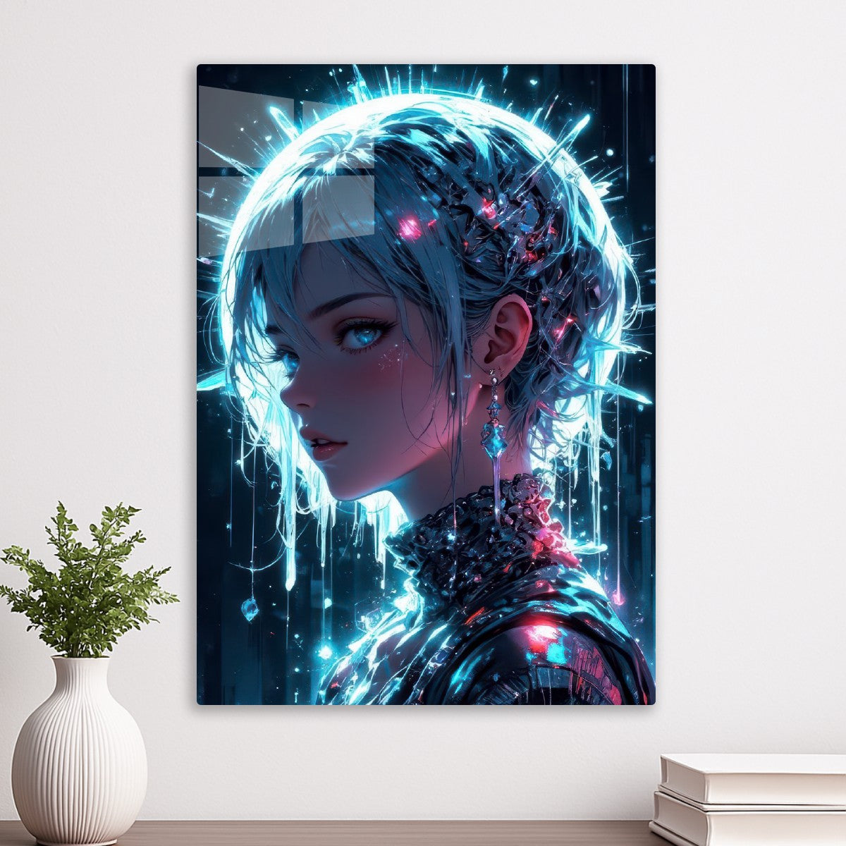Anime girl neon
