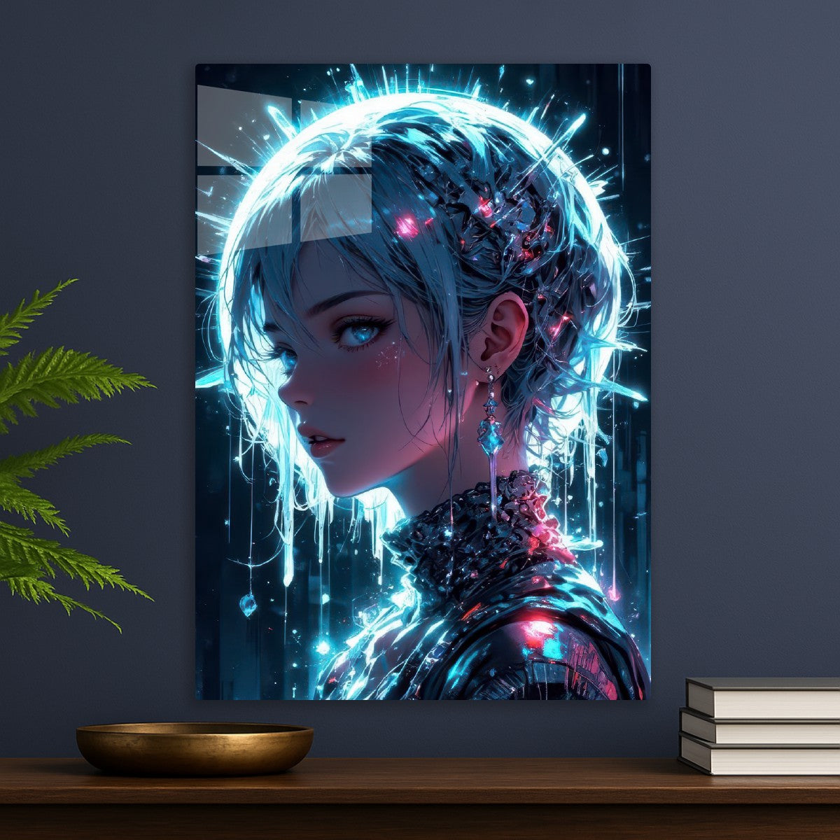 Anime girl neon
