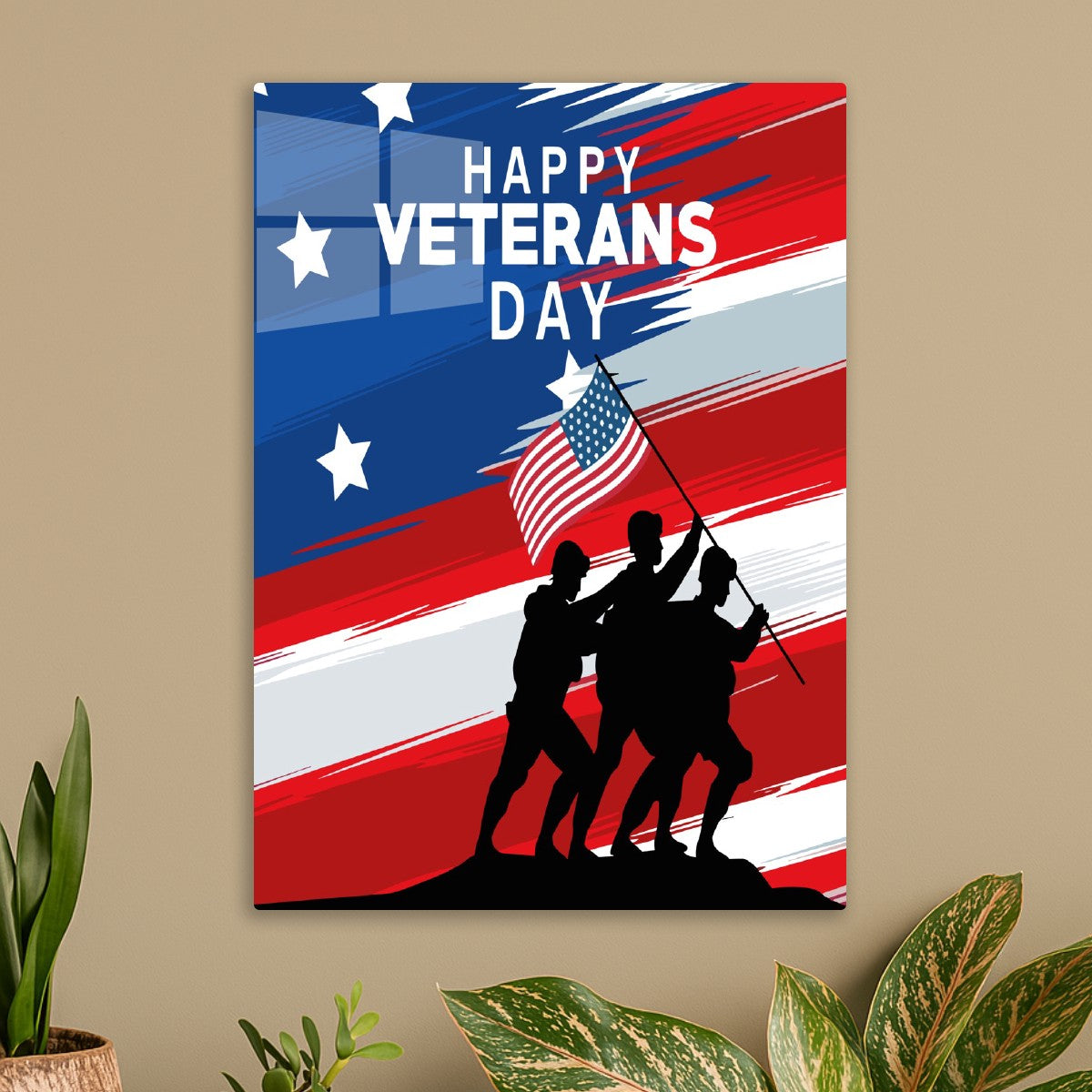 Happy Veterans Day USA Flag