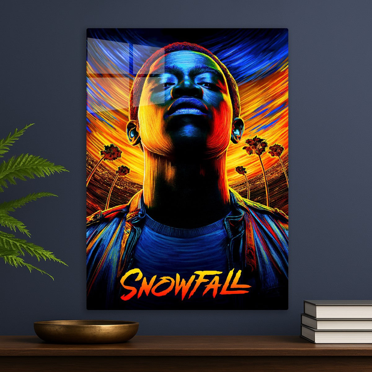 Snowfall Neon Poster