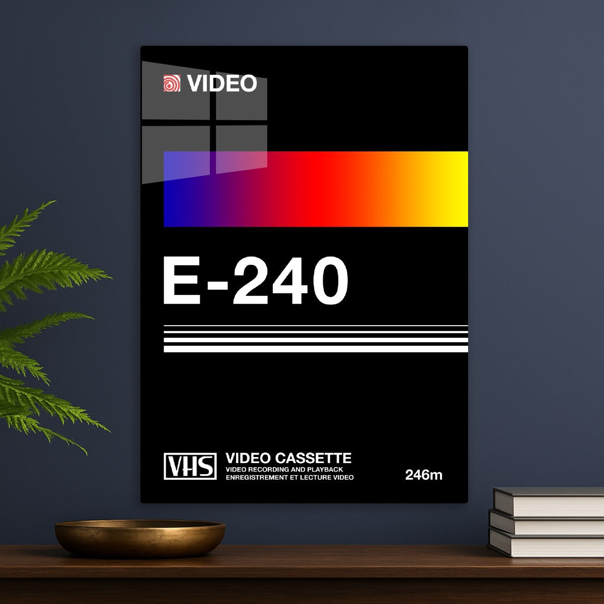 VHS cover E-240 retrowave art