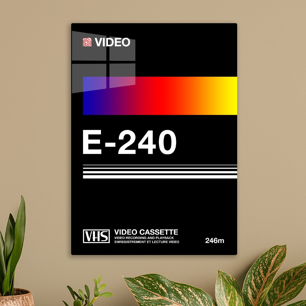 VHS cover E-240 retrowave art
