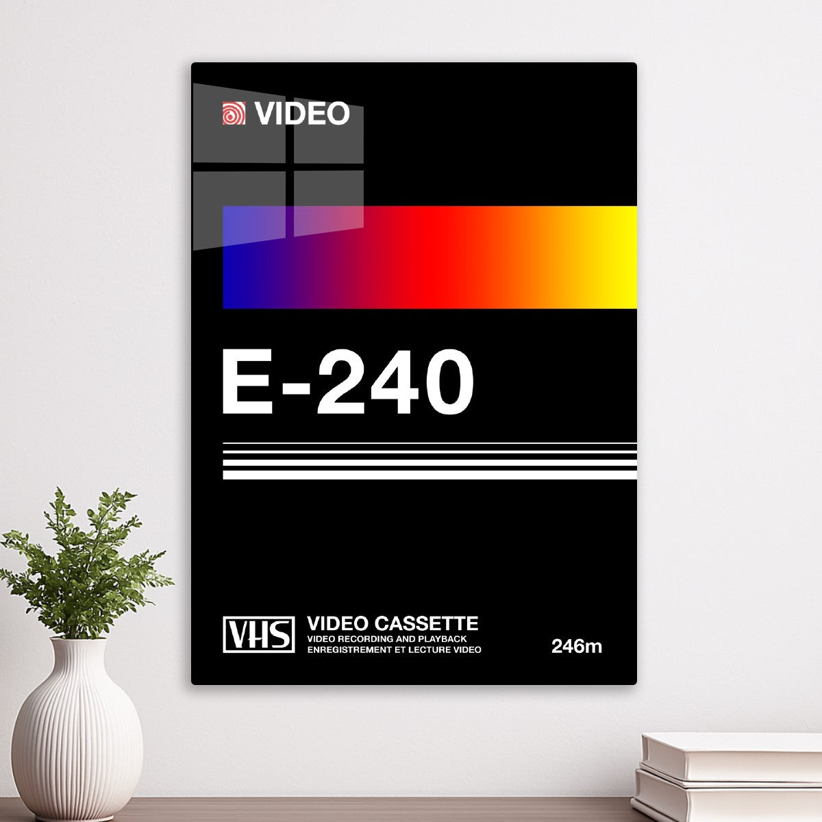 VHS cover E-240 retrowave art