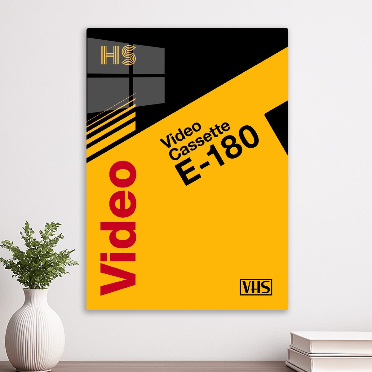 VHS tape case E-180 retrowave