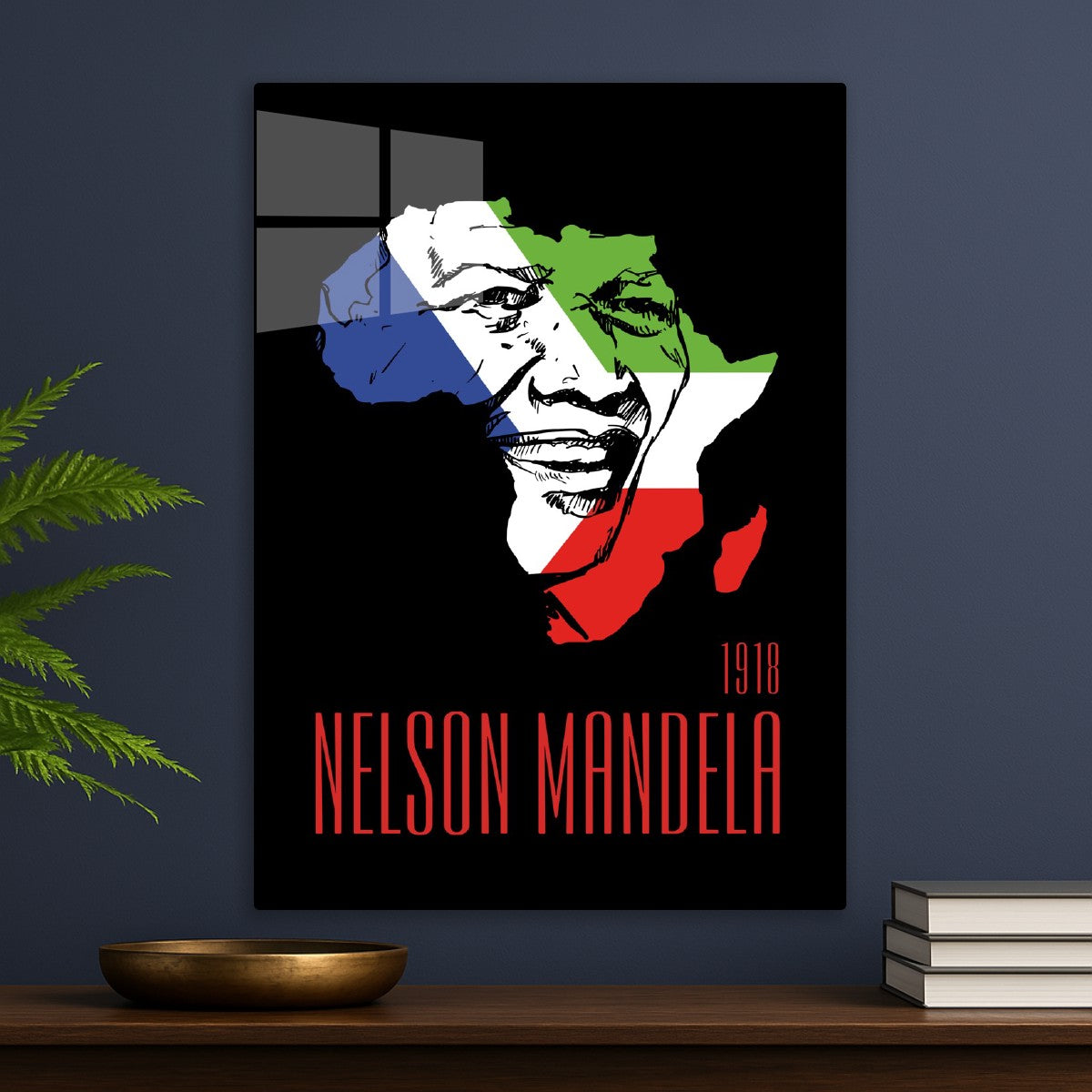 Nelson Mandela 1918 Africa Map