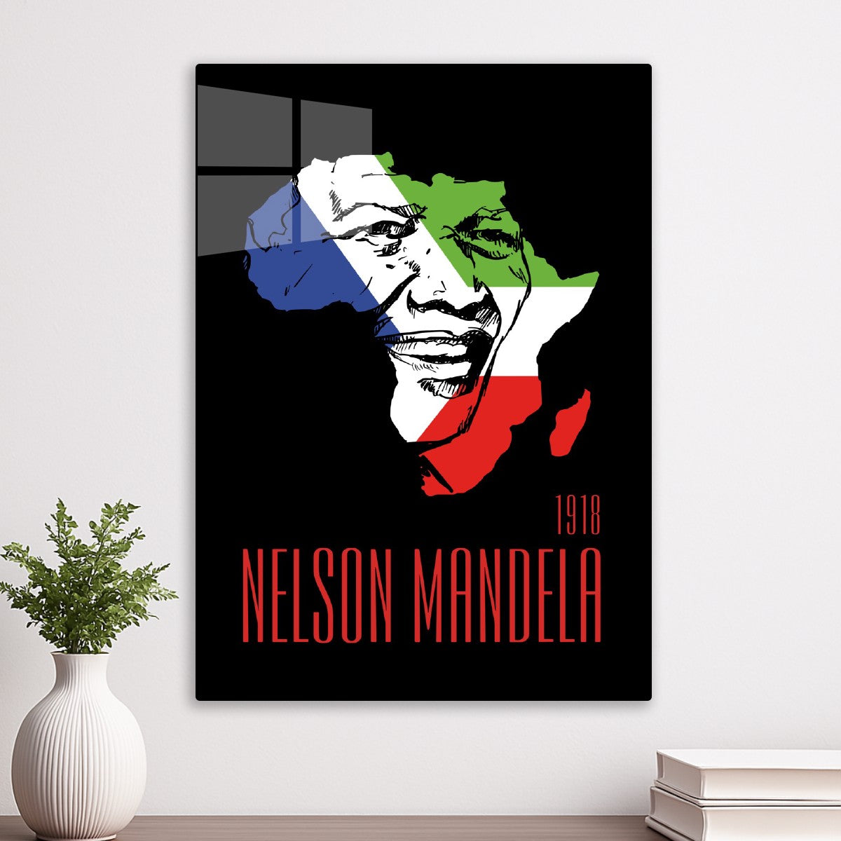 Nelson Mandela 1918 Africa Map