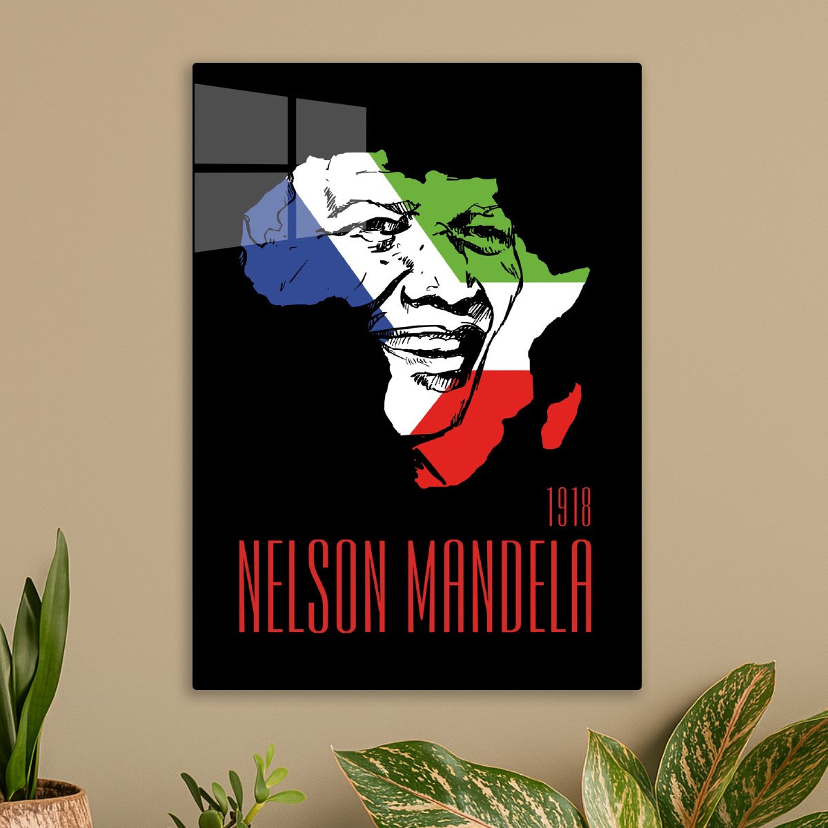 Nelson Mandela 1918 Africa Map