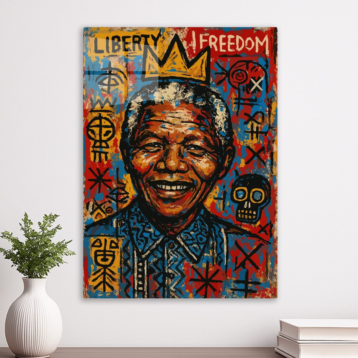 Nelson Mandela with Crown