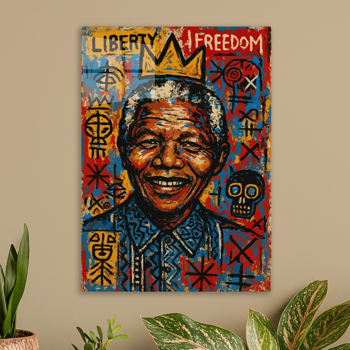 Nelson Mandela with Crown