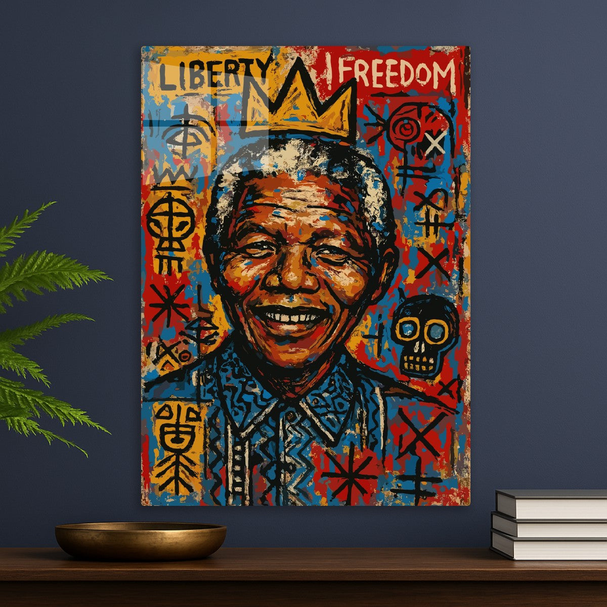 Nelson Mandela with Crown