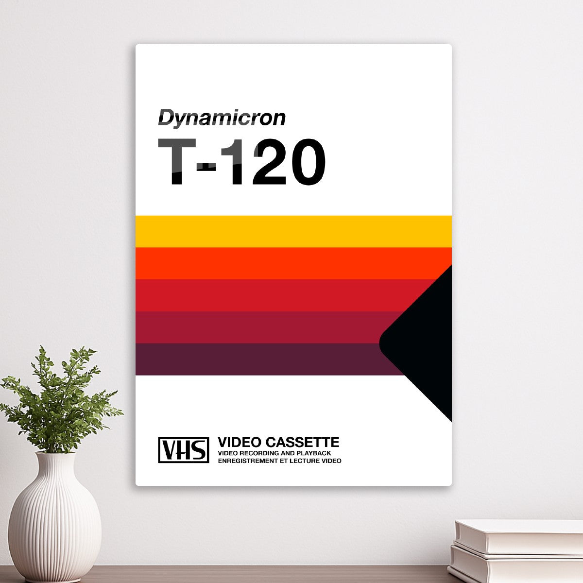 VHS cassette T-120 retrowave