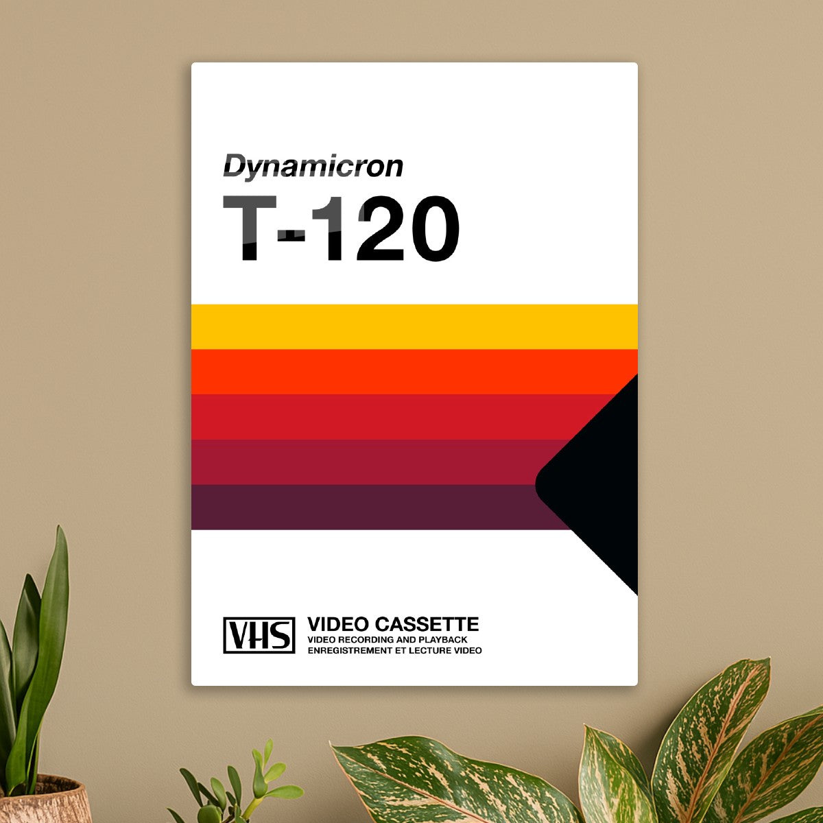 VHS cassette T-120 retrowave