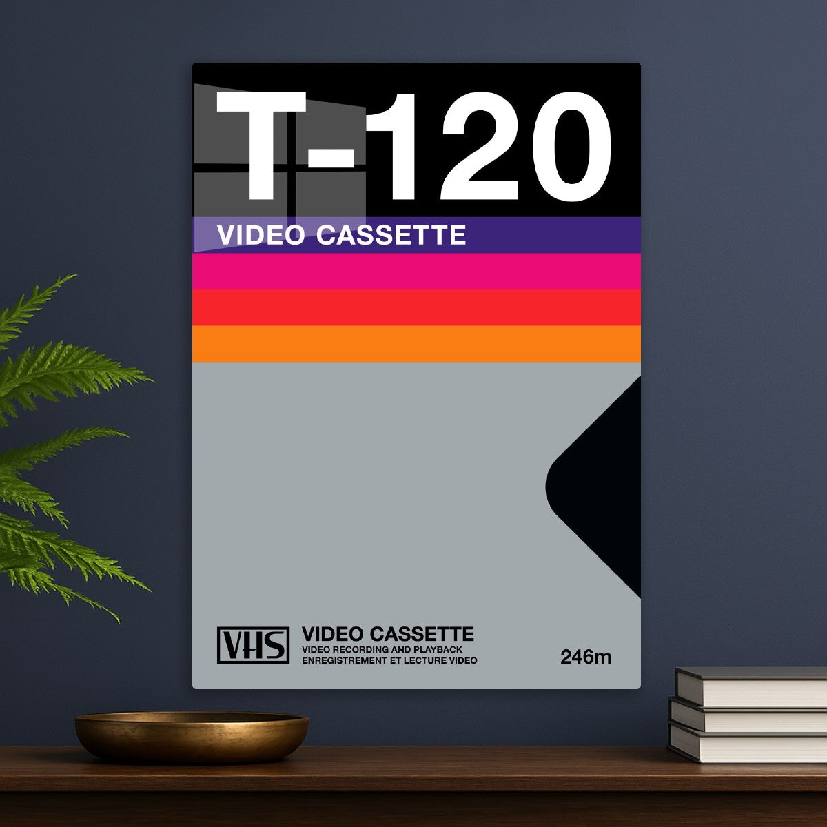 VHS type case T-120 retrowave