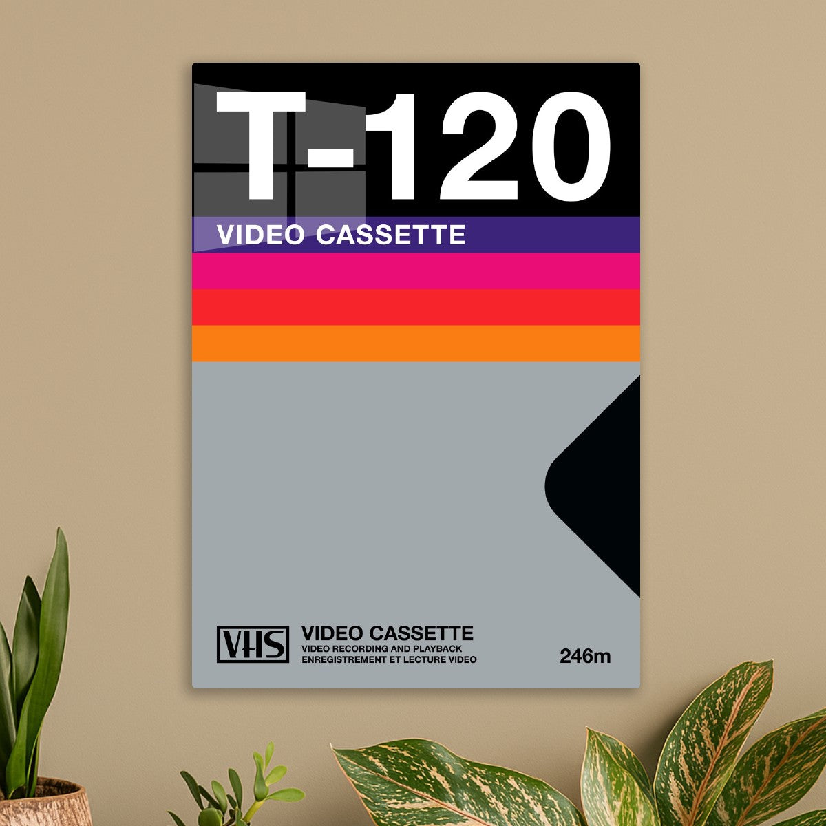 VHS type case T-120 retrowave