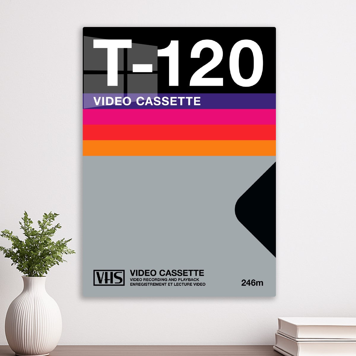 VHS type case T-120 retrowave