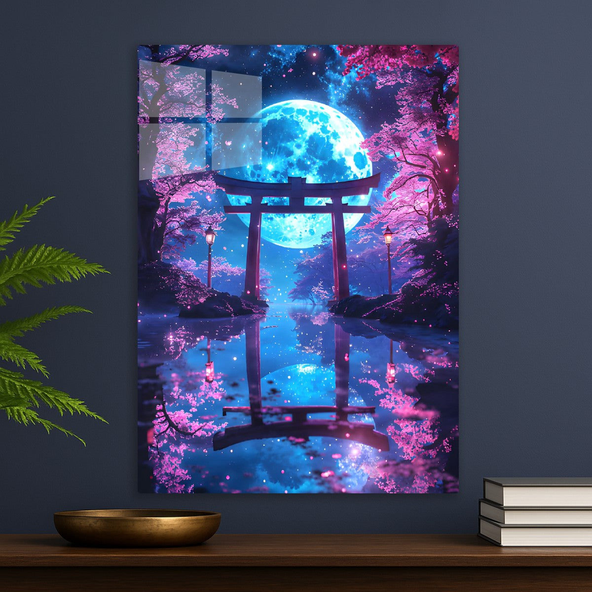 Moonlit Sakura Torii Gateway