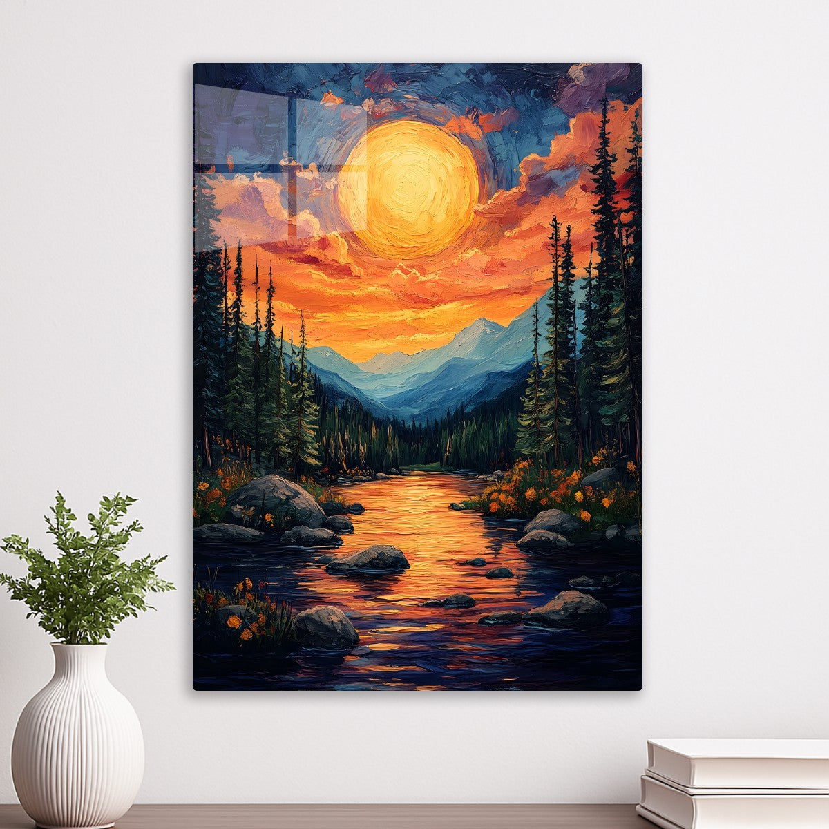 Sunset Symphony Over the River