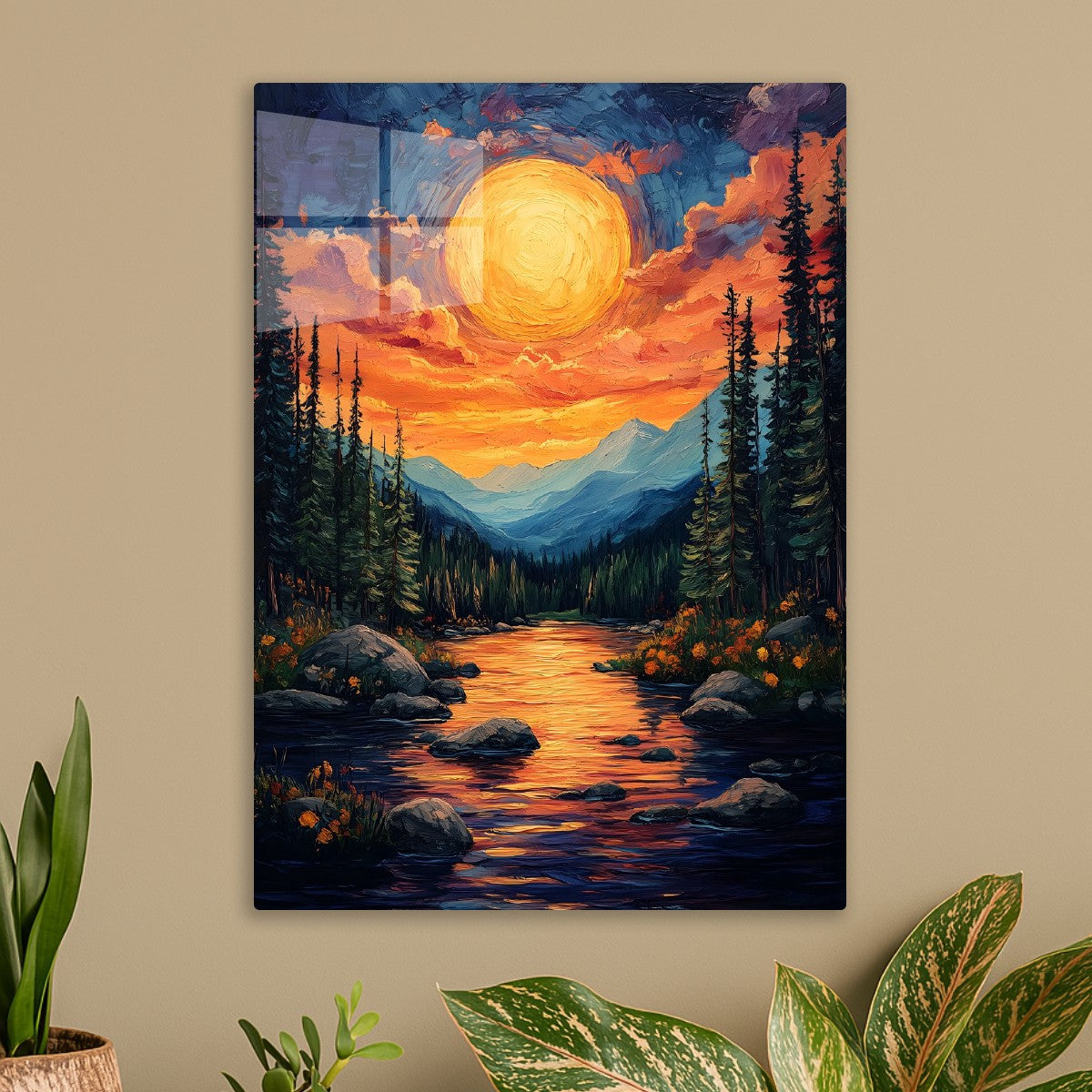 Sunset Symphony Over the River