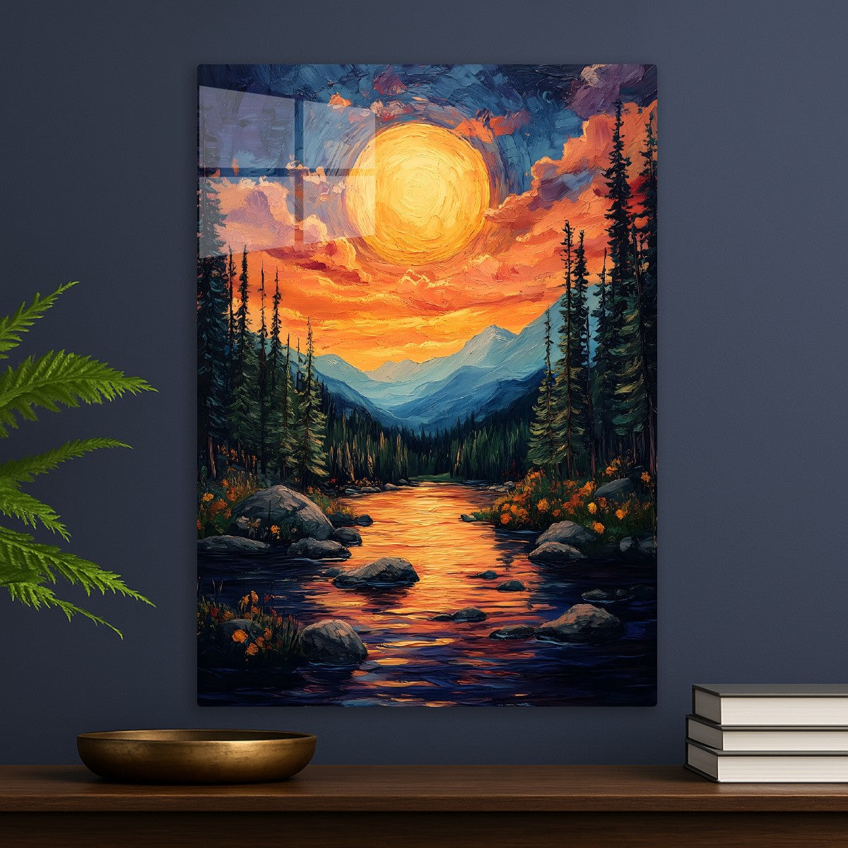 Sunset Symphony Over the River