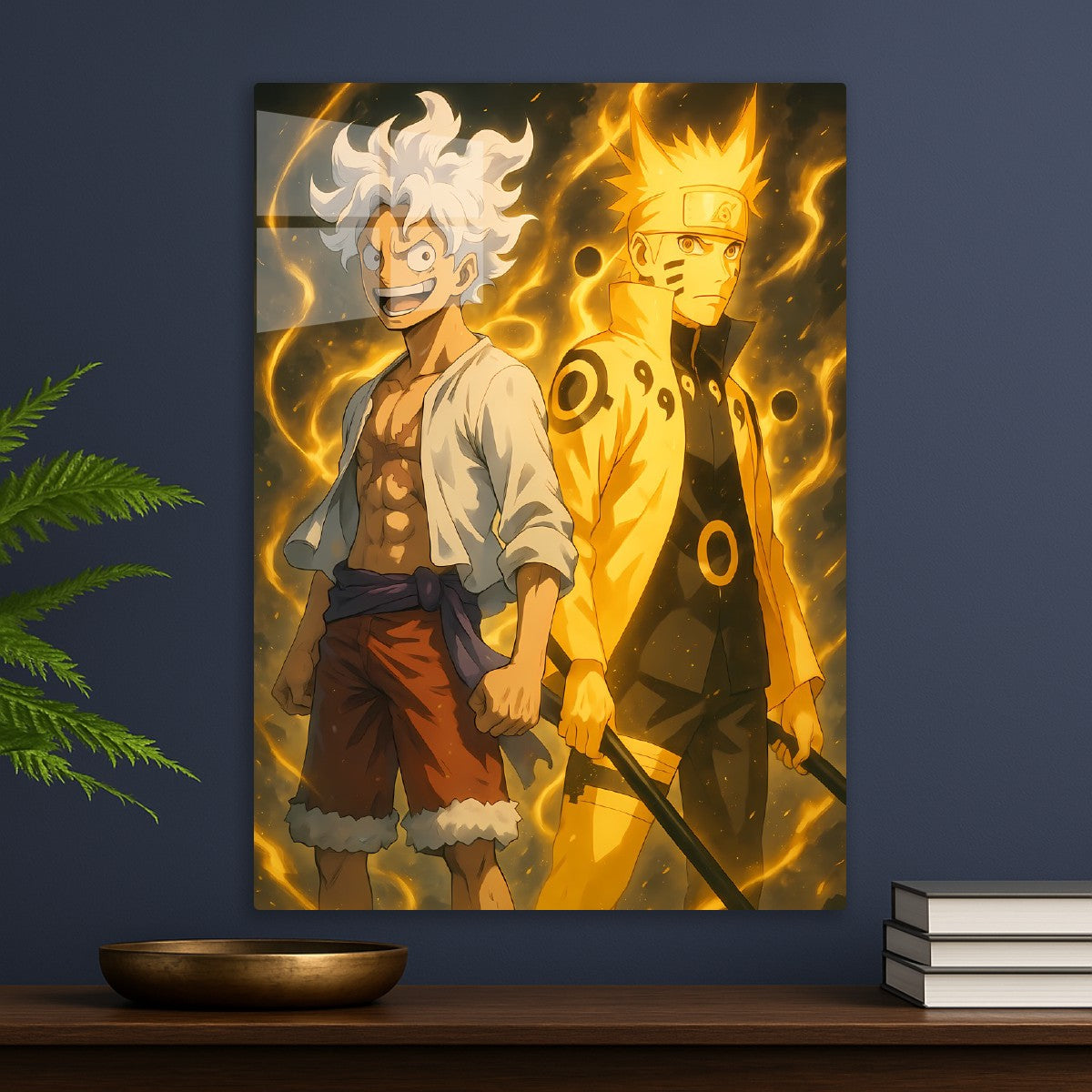 Luffy & Naruto,Golden Aura Duo