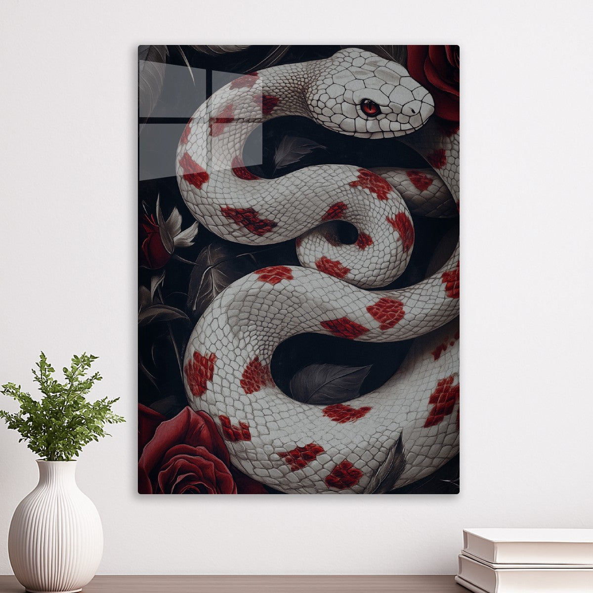 White and Red Patch Snake