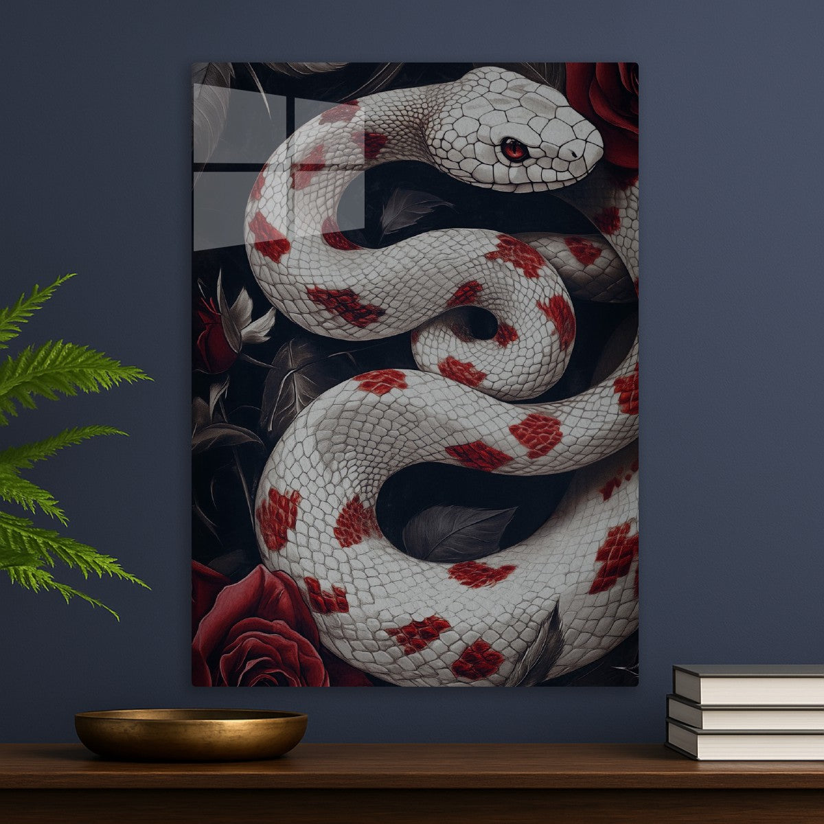 White and Red Patch Snake