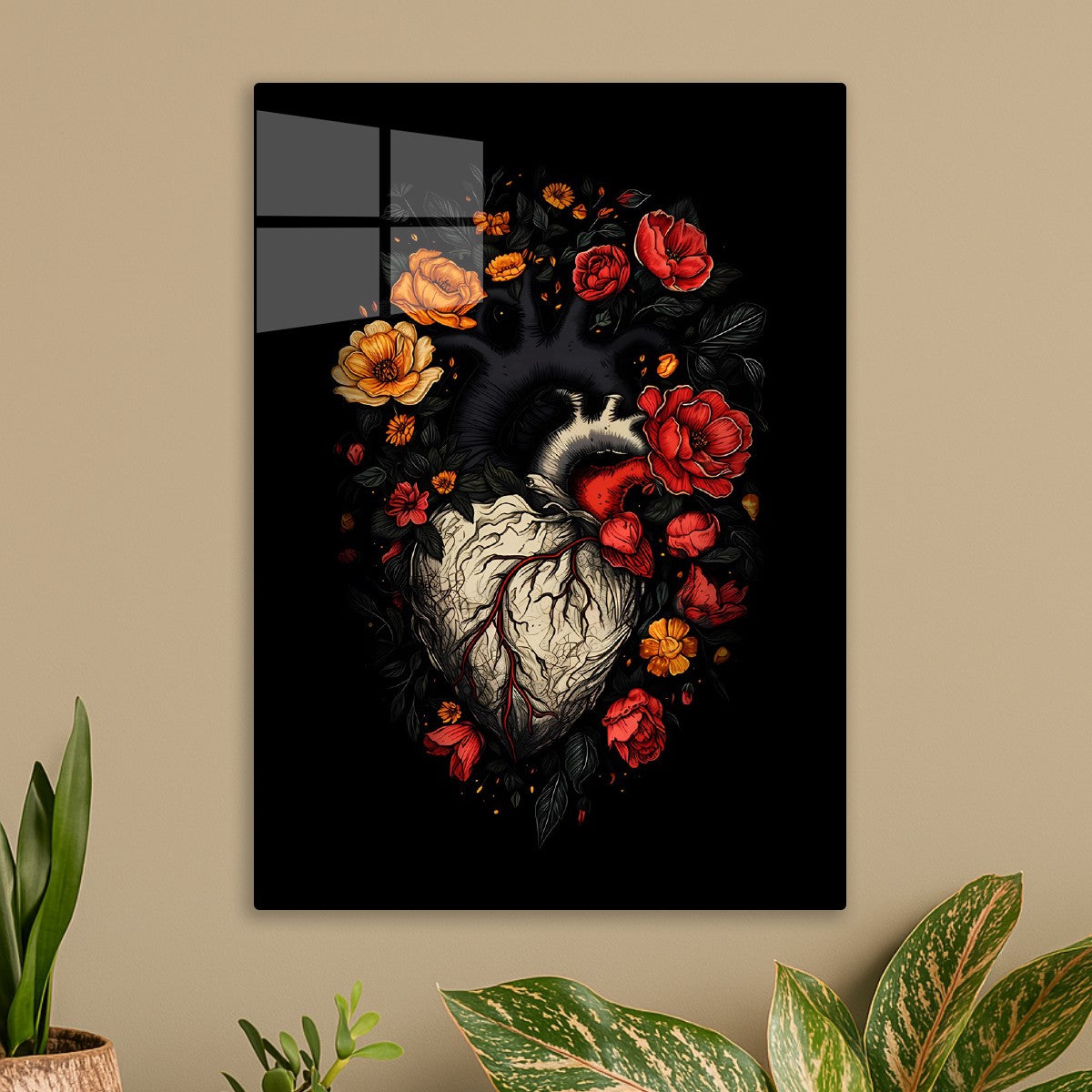 Heart and flowers fantasy