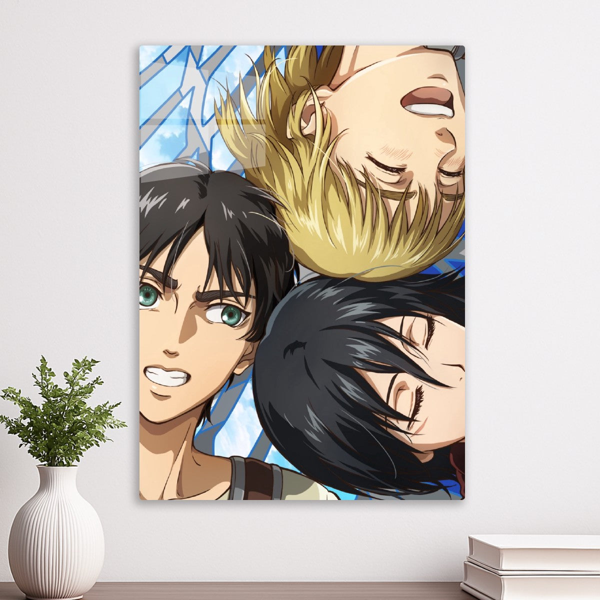 Mikasa, Armin and Eren, Attack on titan