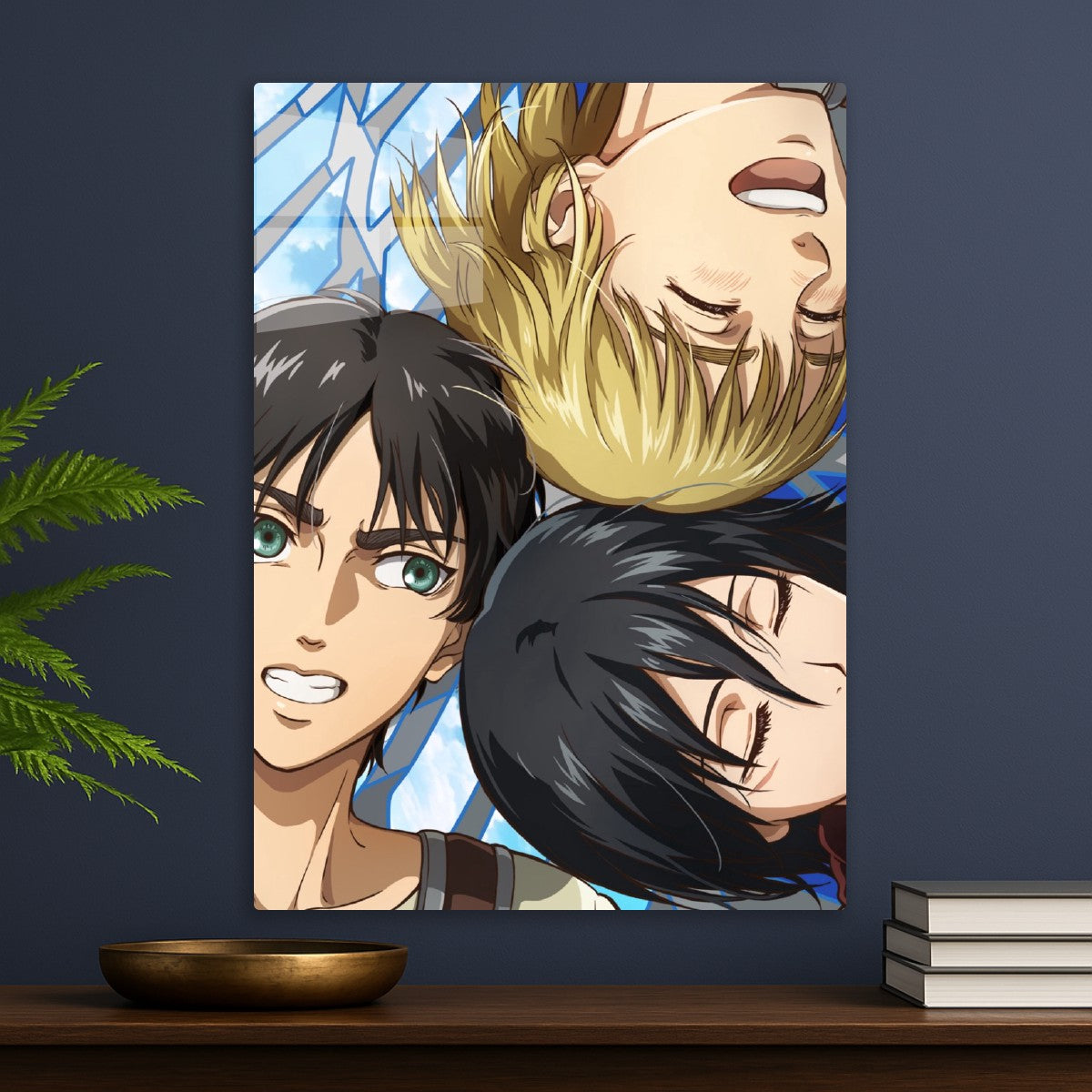 Mikasa, Armin and Eren, Attack on titan
