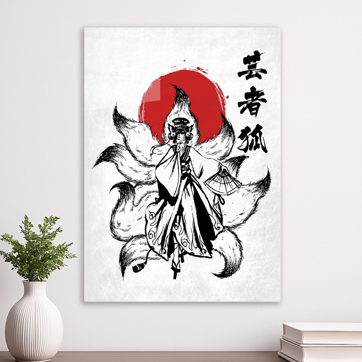 Anime Kitsune Girl with Mask
