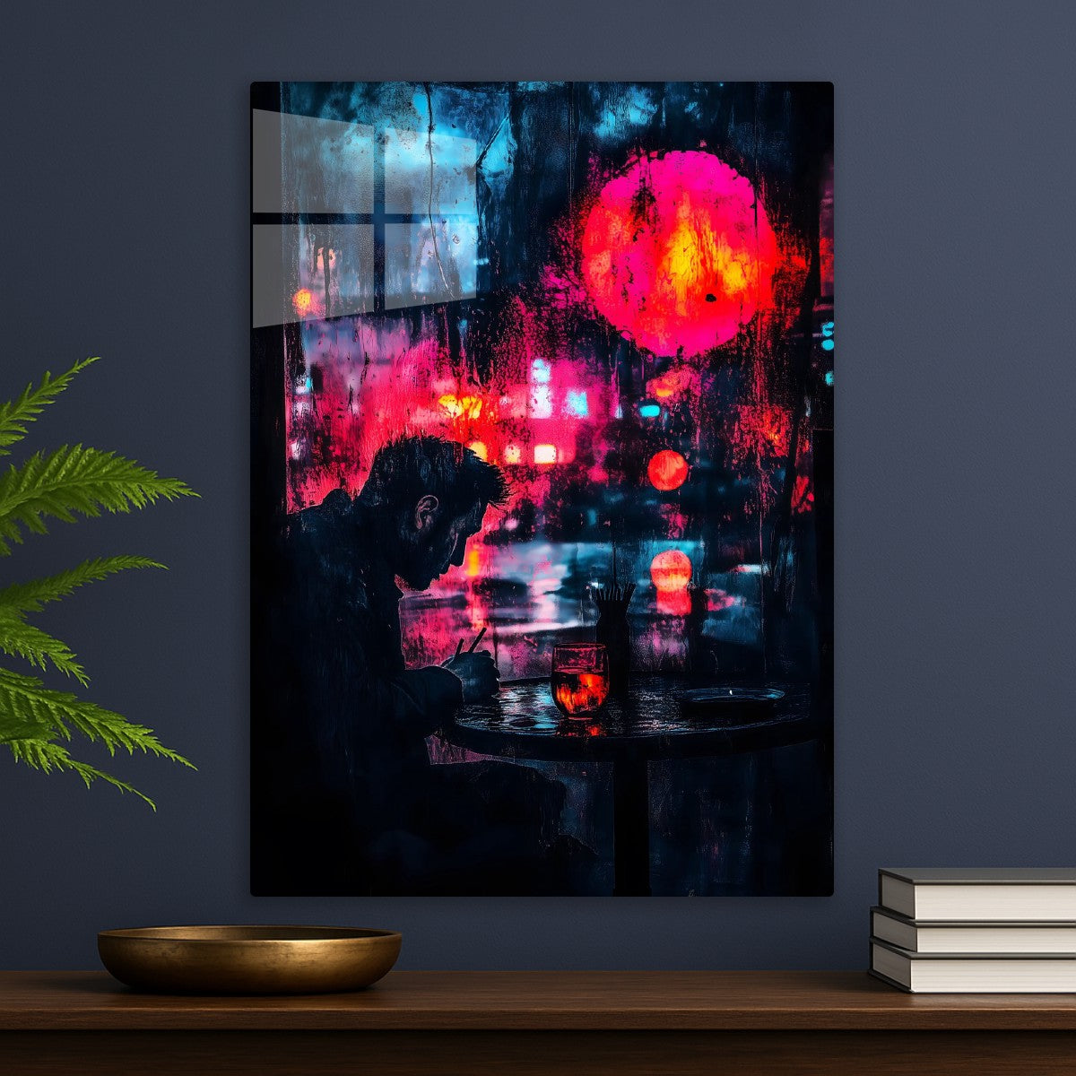 Neon Reflections in Solitude