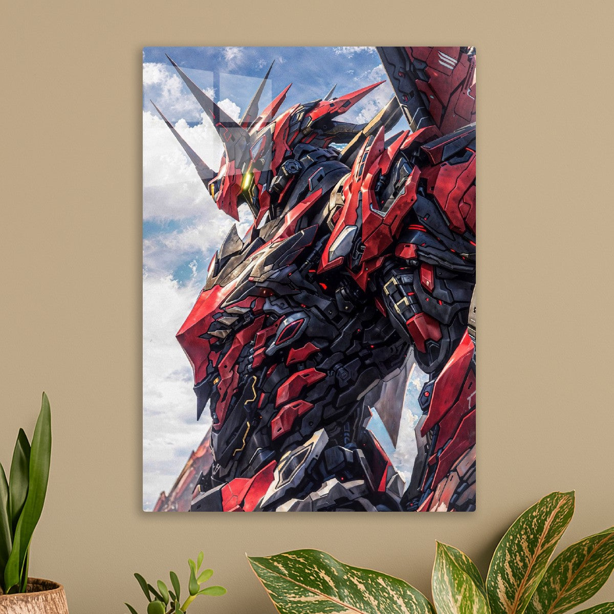 Red and Black Mecha Robot