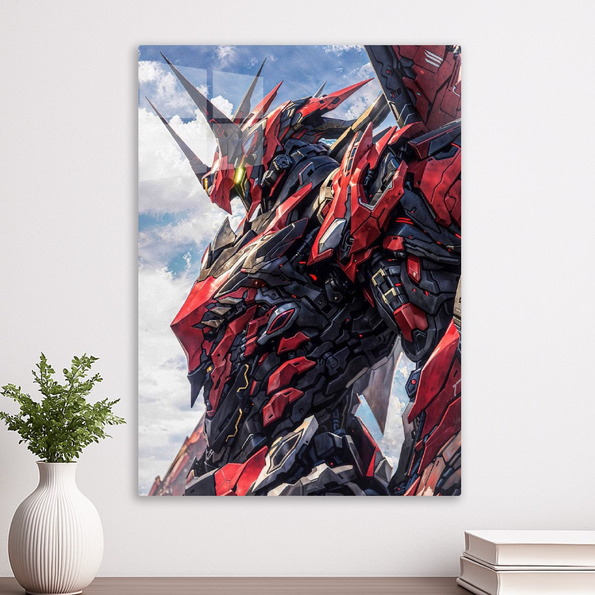 Red and Black Mecha Robot