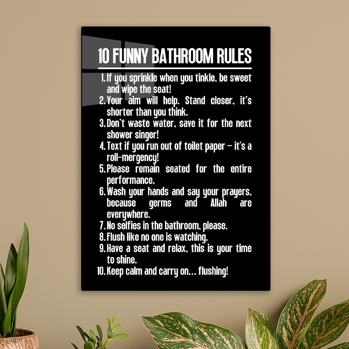 Funny Bathroom Rules