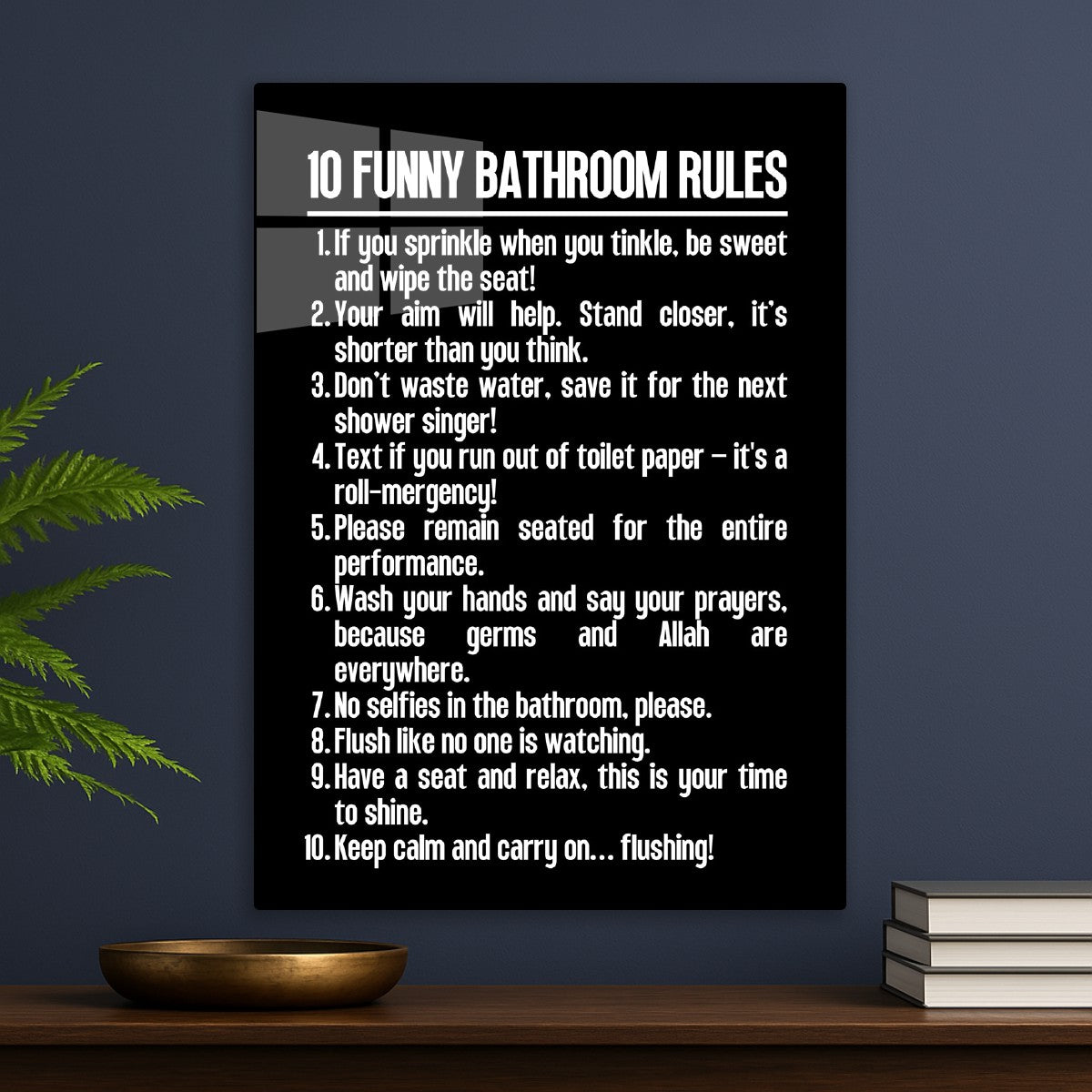 Funny Bathroom Rules