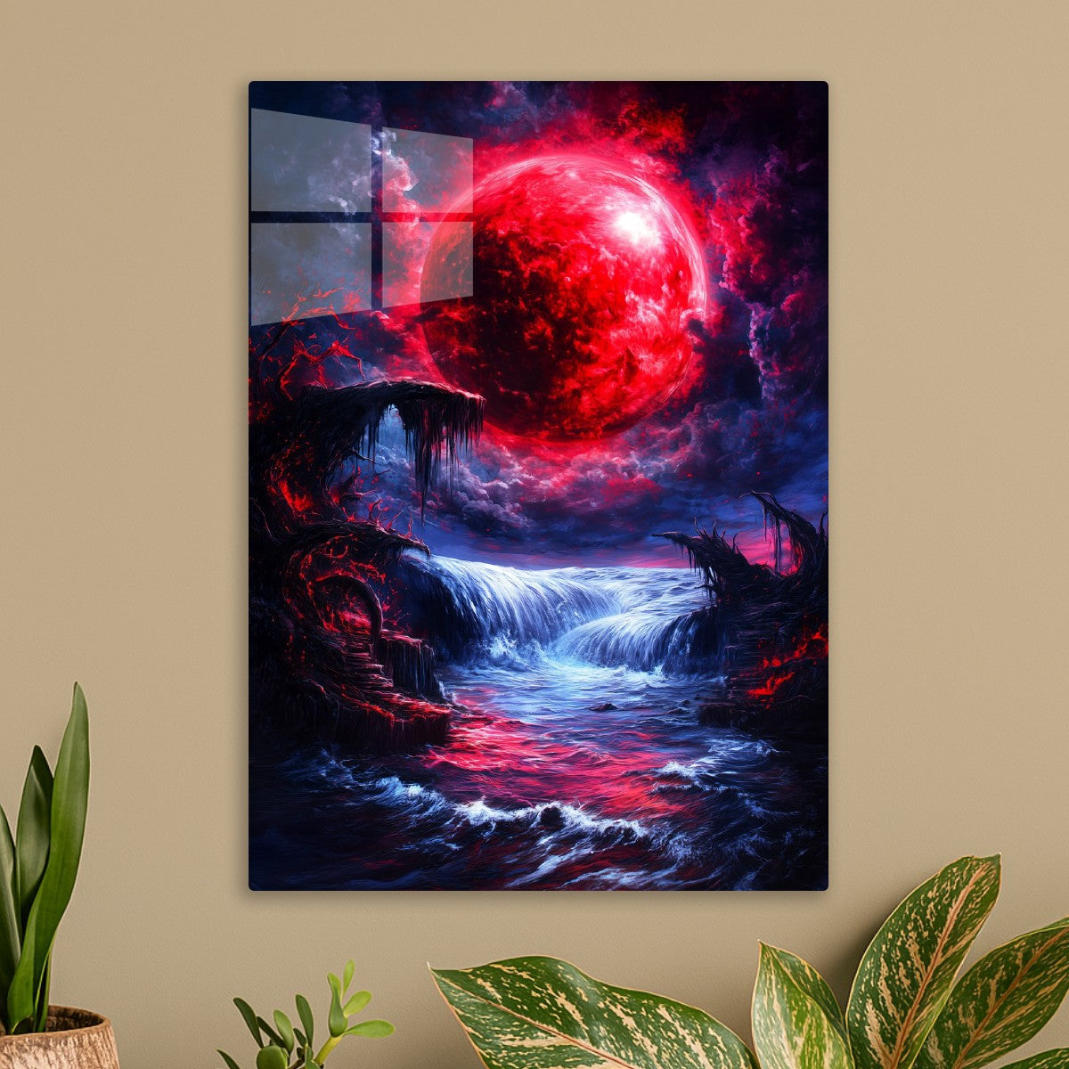 Crimson Moon Over Enchanted Fantasy