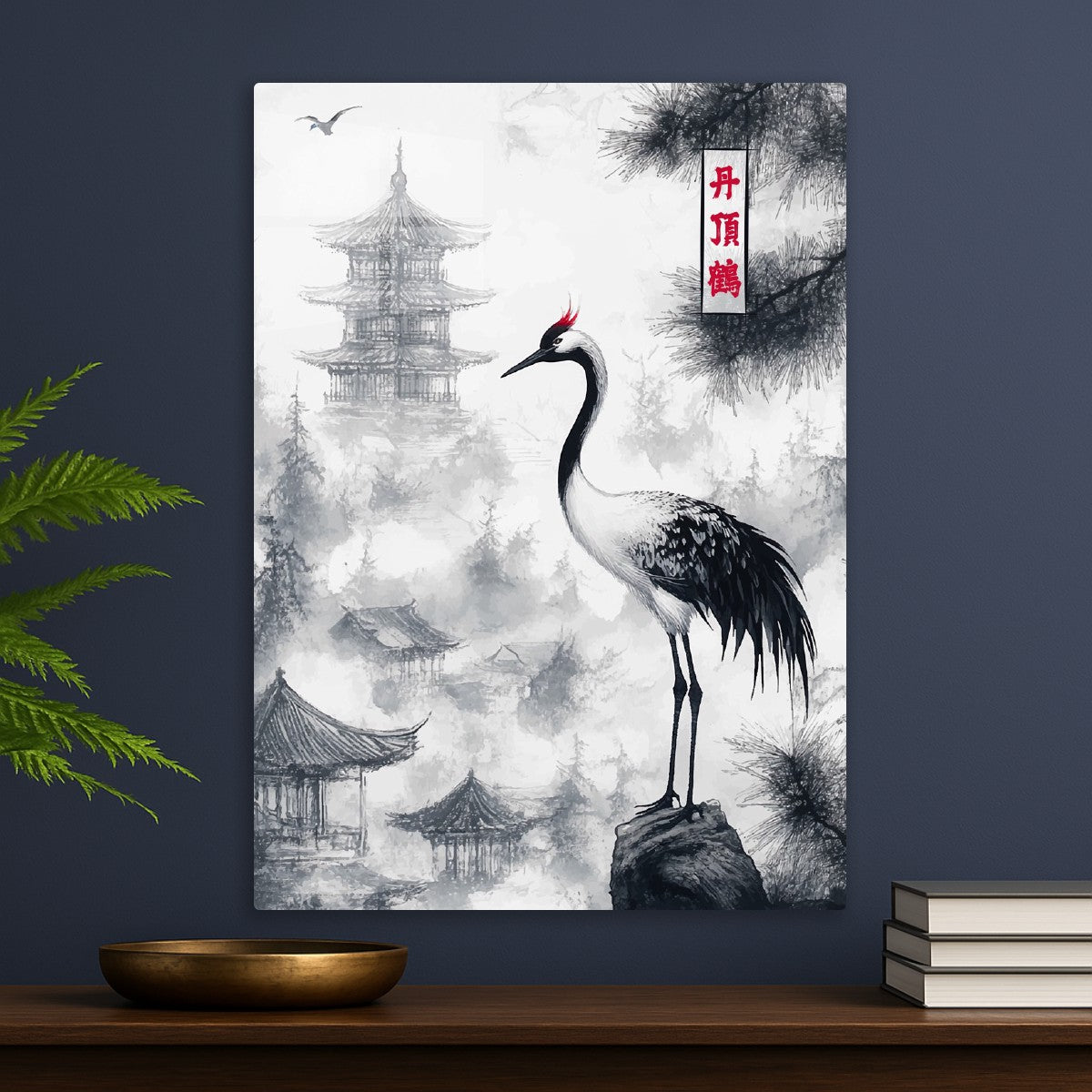 Red crowned crane