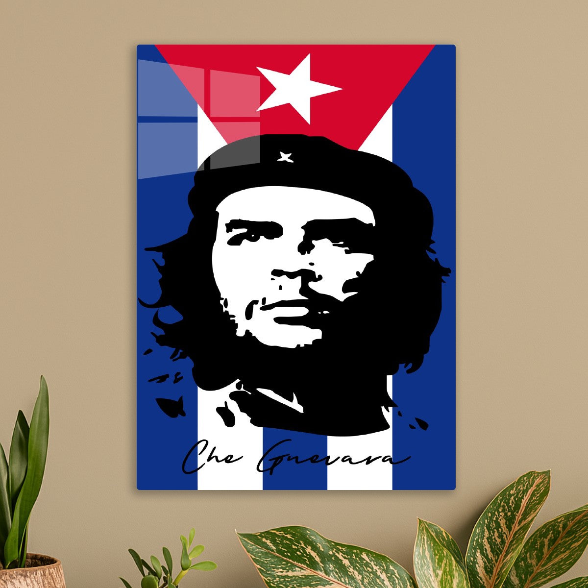 Che Guevara Portrait with Cuba