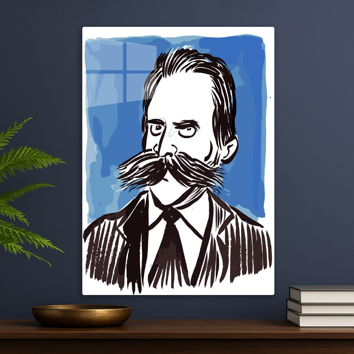 Ink Portrait of Friedrich Nietzsche