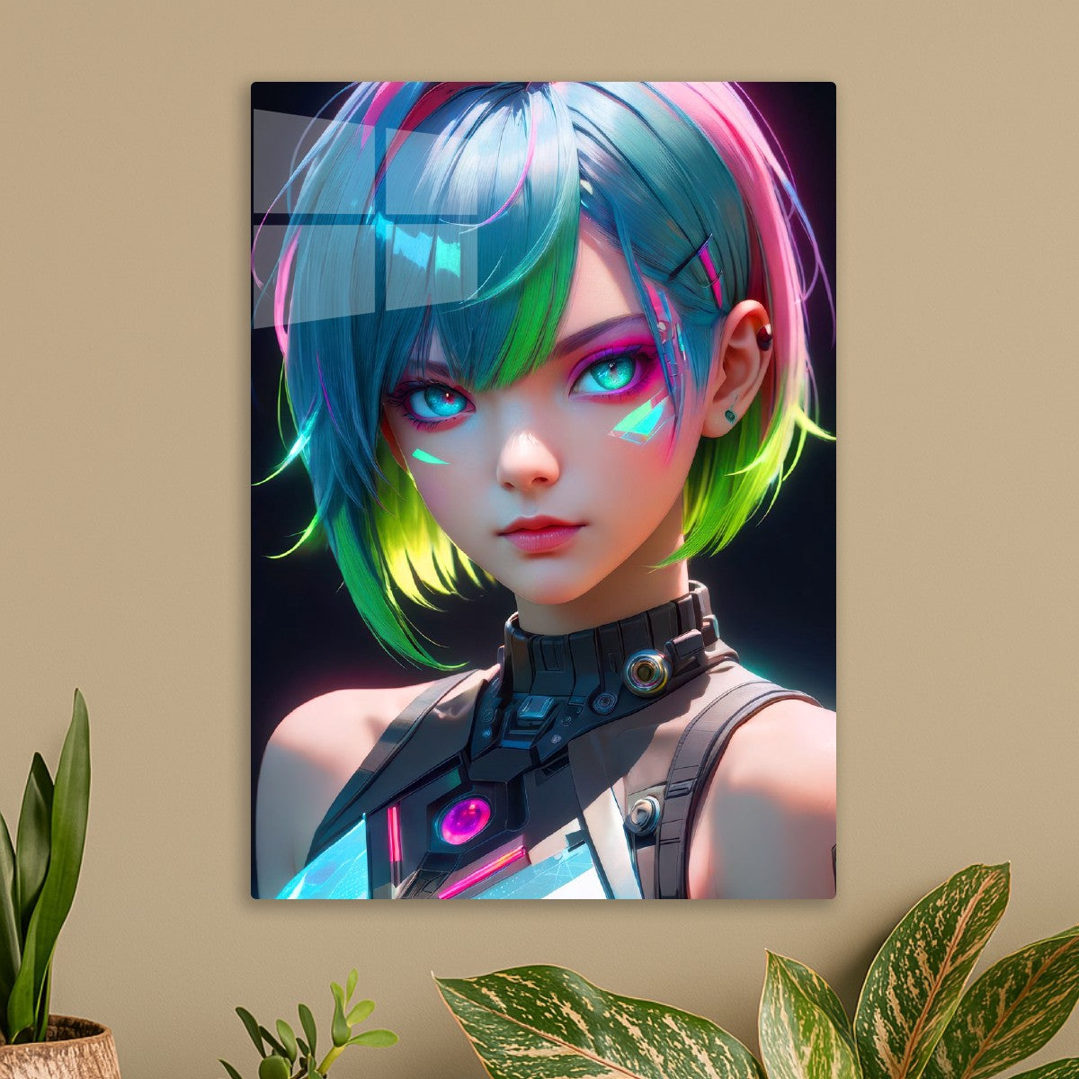 Colorful haired girl