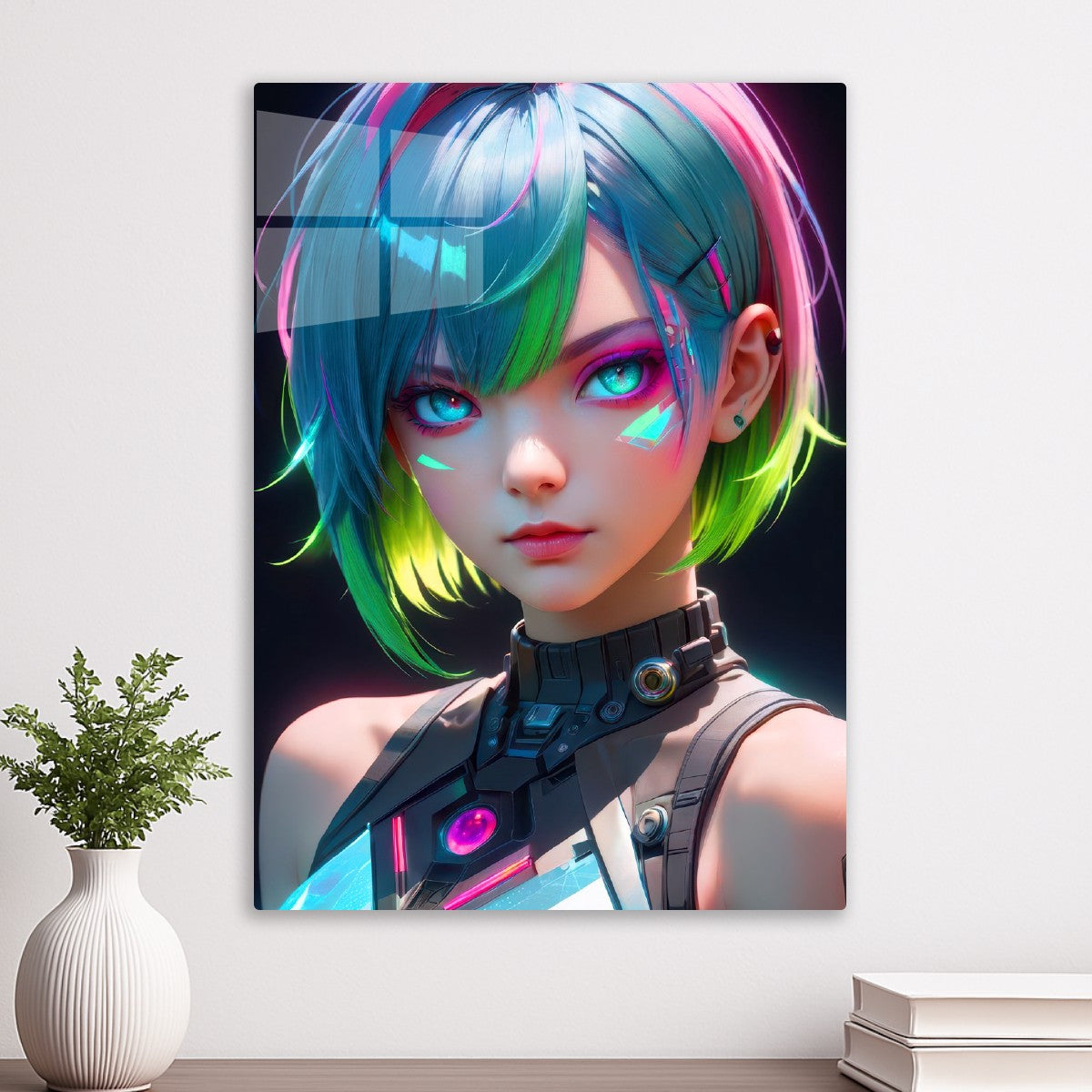 Colorful haired girl