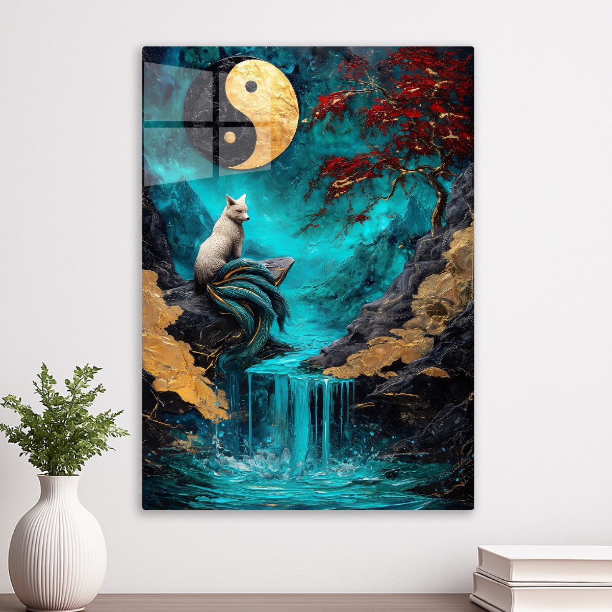 Yin and Yang Enchanted Mystical Fox