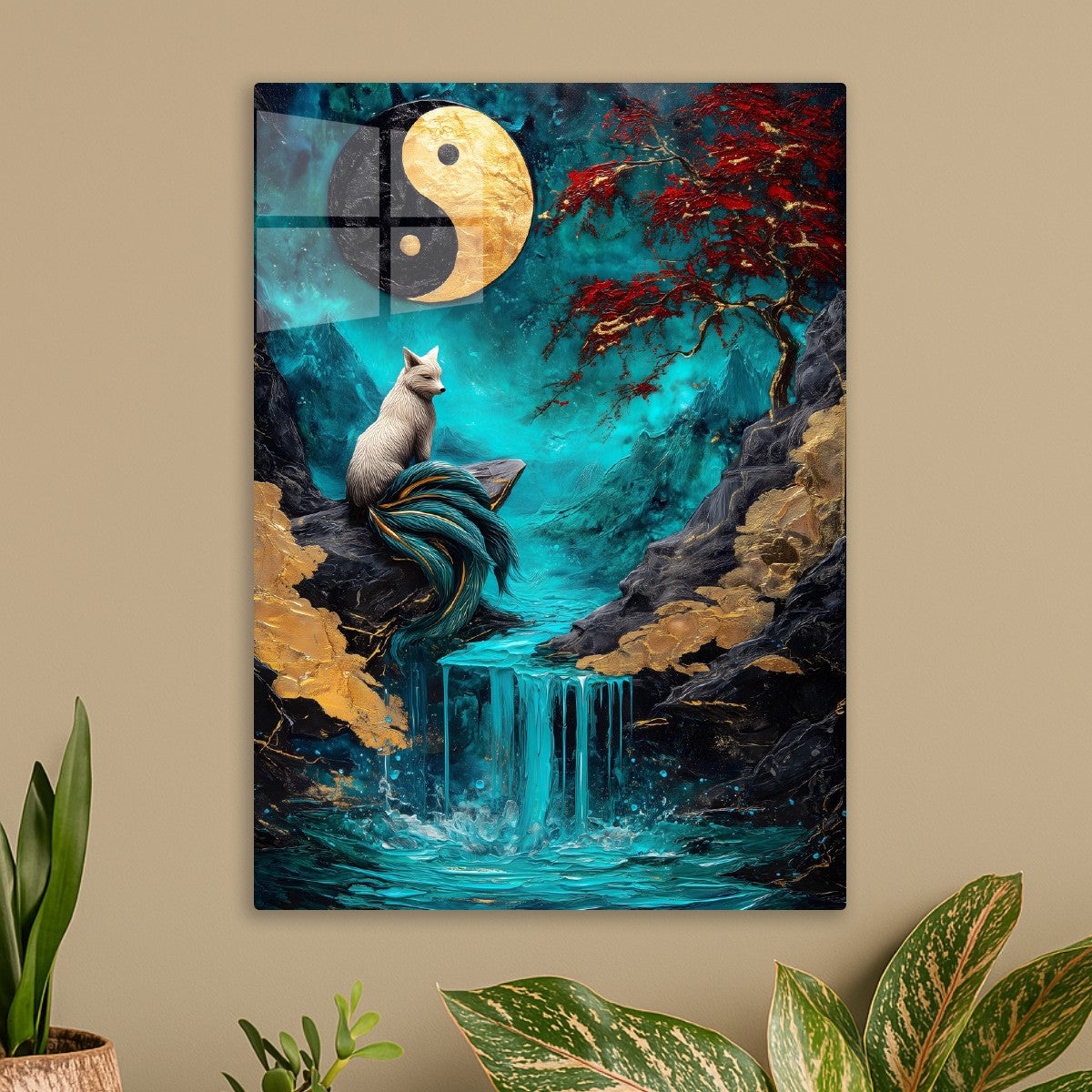 Yin and Yang Enchanted Mystical Fox