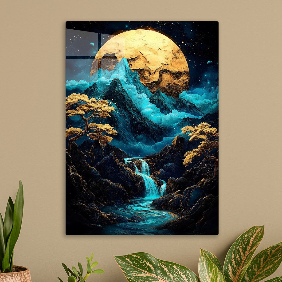 Moonlit Mountainscape